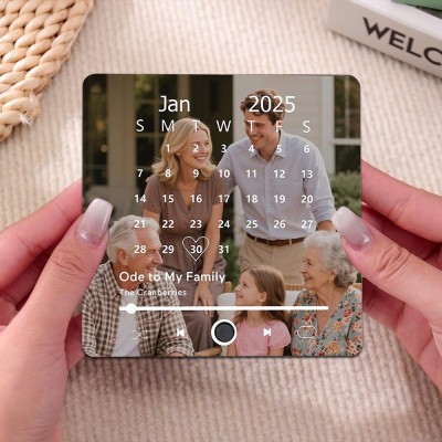 Personalised Music Photo Fridge Magnet Gift for Couples Family Keepsake Gifts Anniversary Gift for Her Him