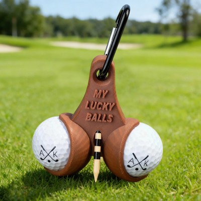 Personalised 3D Printed Funny Golf Ball & Tee Holder Golf Accessories For Men Unique Sports Gifts for Golf Lovers