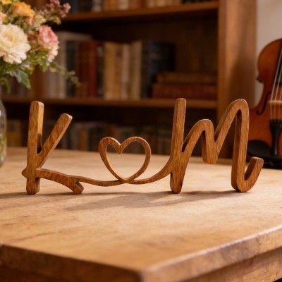Personalised Couple Wooden Initials Name Sign Love Gifts for Her Him Valentine's Day Gift Ideas
