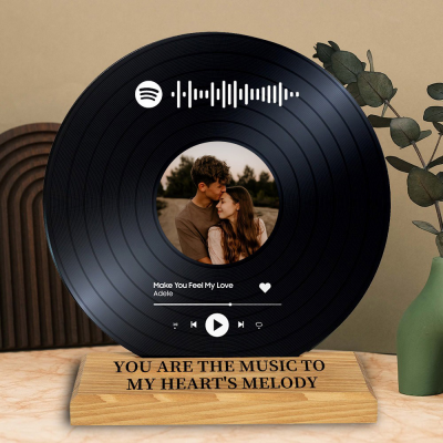Spotify Music Vinyl Record with Photo Custom Couples Gifts Anniversary Gift Ideas Valentine's Day Gifts for Her