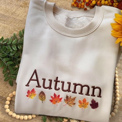 Cozy Season Embroidered Sweatshirt for Her Fall and Autumn Sweatshirt