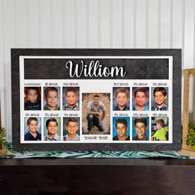 Personalised 3D Pre-K-12 School Years Picture Frame Custom Grade School Photo Frame Gifts For Kids