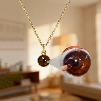 Custom Eye Pendant Necklace Unique Gift for Couples Anniversary Gift for Her Him Valentine's Day Gift Ideas