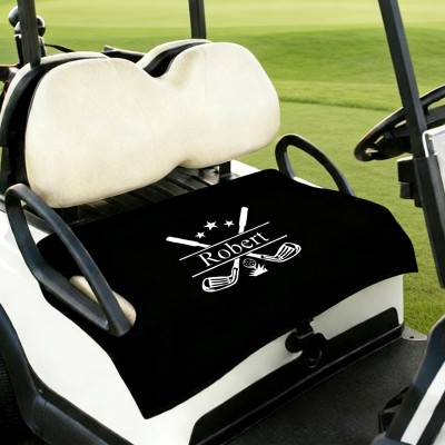 Personalised Golf Cart Seat Cover with Name Custom Golf Cart Accessories Gift for Golf Lovers Unique Golf Gifts for Men