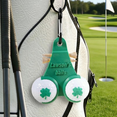 Personalised 3D Printed Funny Golf Ball & Tee Holder Unique Golf Accessories Sports Gifts for Golfers Gift for Dad Husband