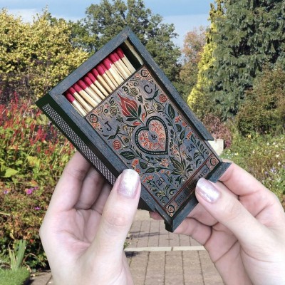 Personalised Couple Wood Matchbox Housewarming Gift Anniversary Gift Ideas Valentine's Day Gifts for Couples