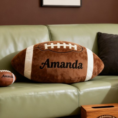 Personalised Football Shaped Pillow with Custom Name Football Fans Gifts Christmas Gift for Football Lover