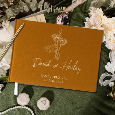 Wedding Guest Book Personalised Sign Book for Reception Unique Keepsake Gift for Wedding Anniversary Gift