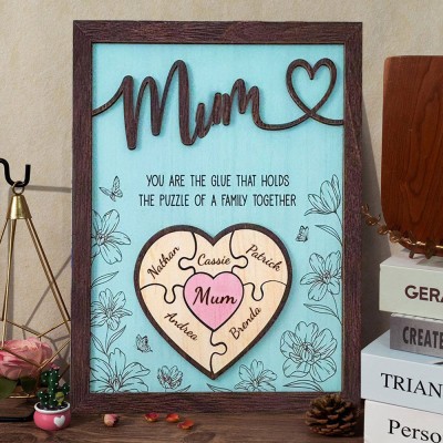Personalised Mum You Are The Glue That Holds Us Together Puzzle Piece Frame Sign Unique Family Gift For New Mum Christmas Gifts