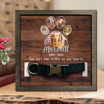 Personalised Pet Memorial Collar Photo Frame for Pet Lover Remembrance Gift For Loss Pet