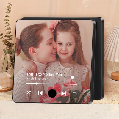 Custom Mum Gifts Fridge Magnet Play Song Personalised Music Gifts for Mother With Photo and Text Refrigerator Magnets Mother's Day Gift