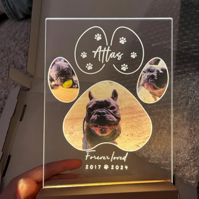 Custom Pet Memorial Photo Night Light Gifts for Dog Owners Loss of Pet Gifts Christmas Gifts for Pet Lovers