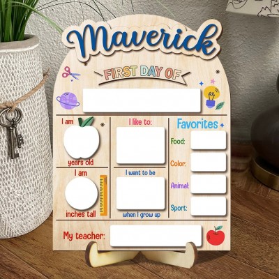 Personalised First Day of School Sign Back to School Photo Prop for Kids Unique Gifts for Boys Girls