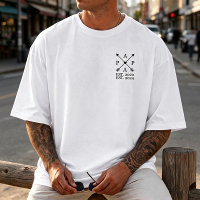 Dad's Edition T-Shirt – Personalised with Child's Name & Birth Year, Perfect Father's Day Gift