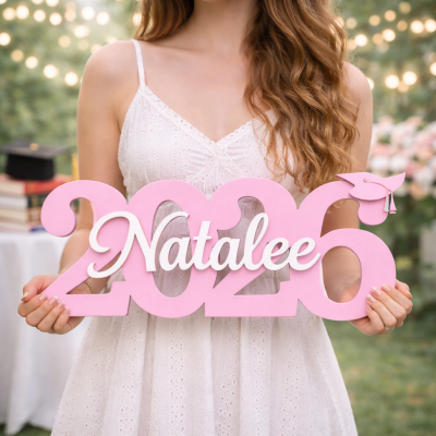 Custom Graduation Name Sign Her/Him Grad Party Decorations