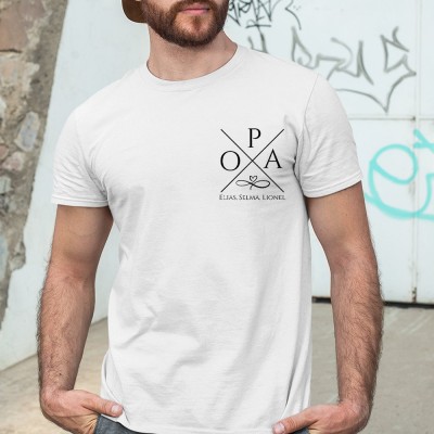 Personalised Opa T-shirt Embroidered Sweatshirt Hoodie Unique Father's Day Gift Ideas