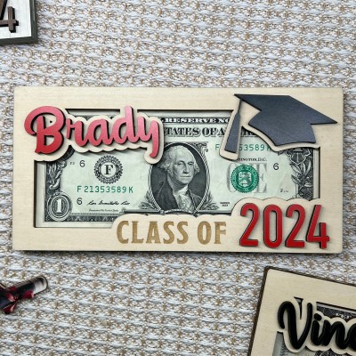 Personalised Graduation Money Holder with Name Graduation Keepsake Gift