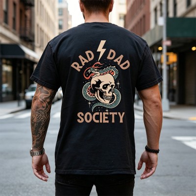 Dad Life T-Shirt – Rad Dad Society Tee, Perfect Gift for Husband, Papa of Boys or Dad of Girls