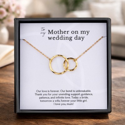 Mother of the Bride Necklace – Wedding Day Gift from Daughter, “Today a Bride, Tomorrow a Wife” Keepsake