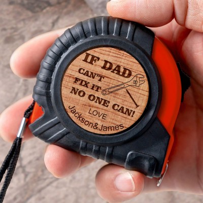 If Dad Can't Fix It No One Can Personalised Tape Measure With Kids Names Perfect Gift For Dad
