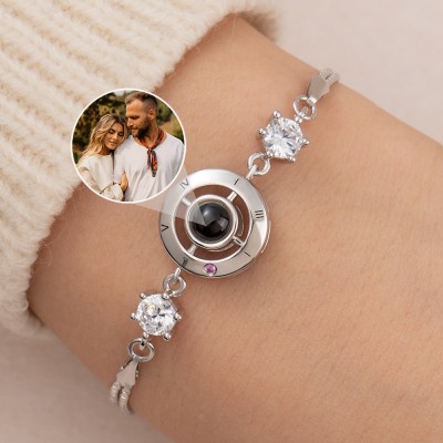 Personalised Photo Projection Bracelet Anniversary Valentine's Day Gift Ideas for Girlfriend