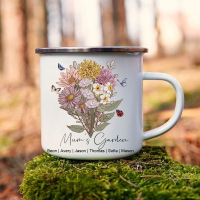 Custom Mum's Garden Birth Flower Bouquet Mug Family Gift Ideas For Mum Grandma Mother's Day Gifts