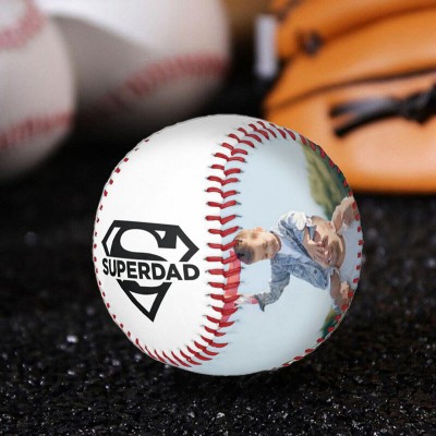Personalised Super Dad Photo Baseball Keepsake Father's Day Gift Ideas 
