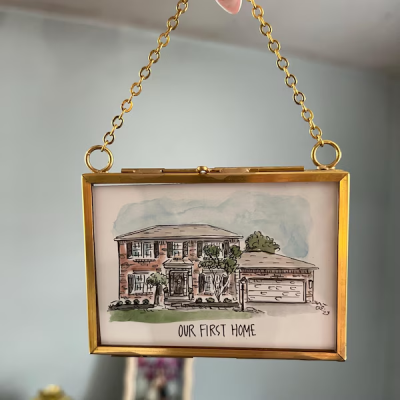 Custom House Portrait Ornament First Home Gift Christmas Tree Keepsake Ornament Unique Christmas Gifts