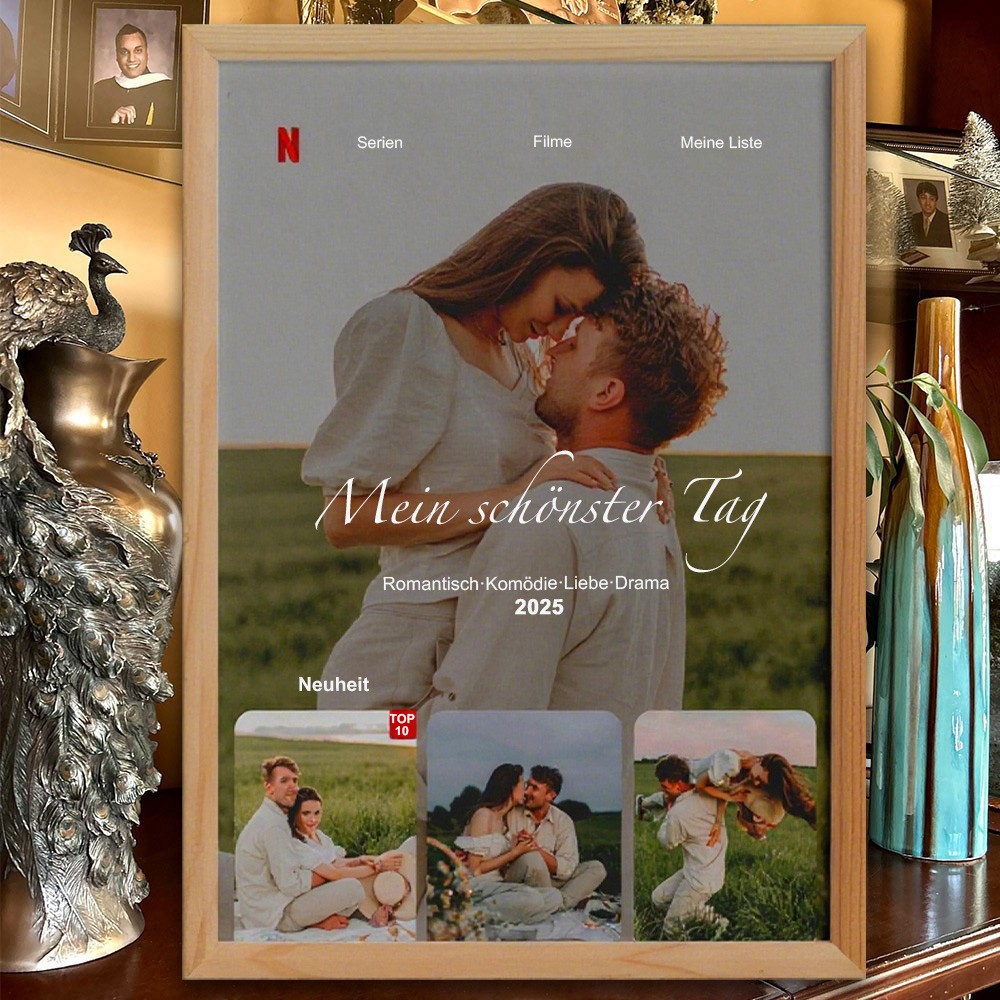 Personalisiertes Filmposter, individuelles Poster, anpassbare Filmposter-Vorlage, Heimdekor, Schlafzimmer-Wandkunst-Dekor, Valentinstagsgeschenk