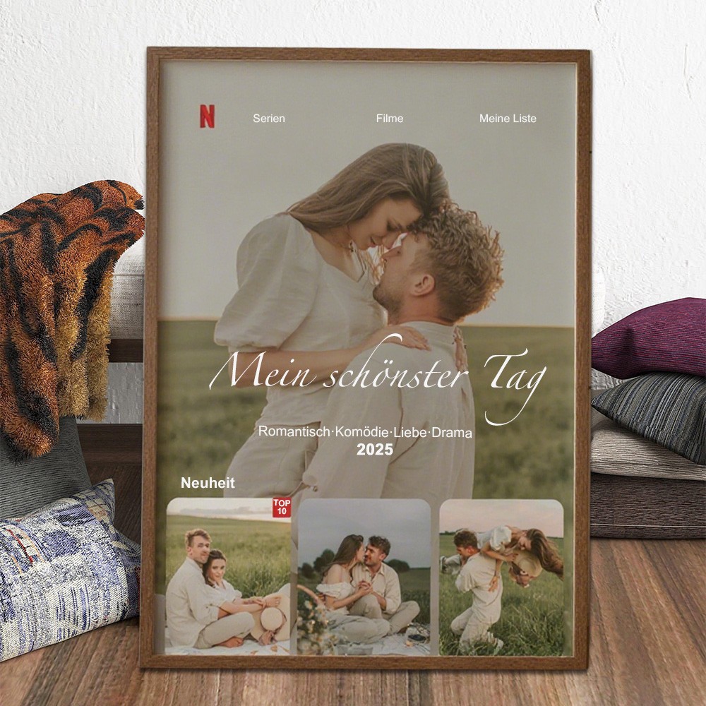 Personalisiertes Filmposter – Individuelles Wandbild & Valentinstagsgeschenk – Anpassbare Vorlage für Schlafzimmer & Heimdeko