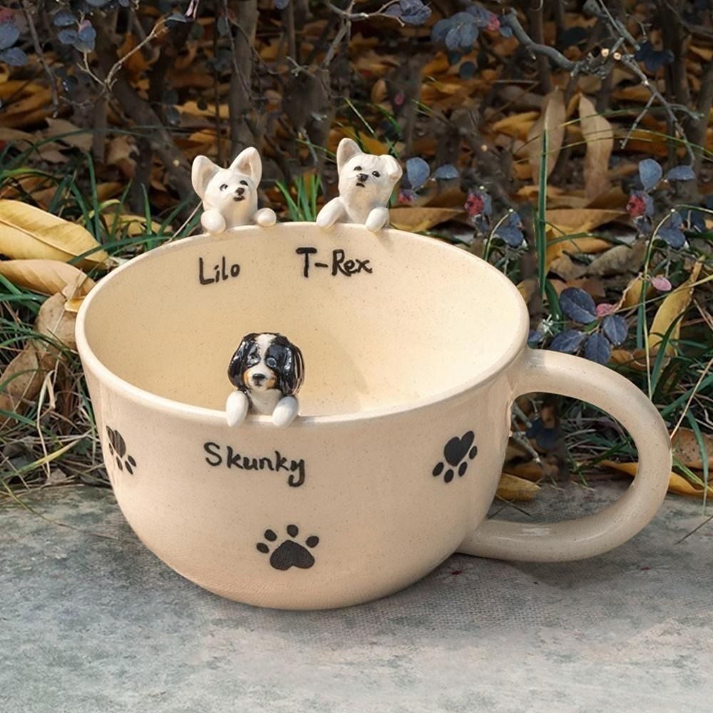 Personalisierte Haustierfigur-Tasse – Erinnerungsgeschenke für Tierliebhaber – Einzigartige Geschenke für Hundebesitzer und Katzenliebhaber