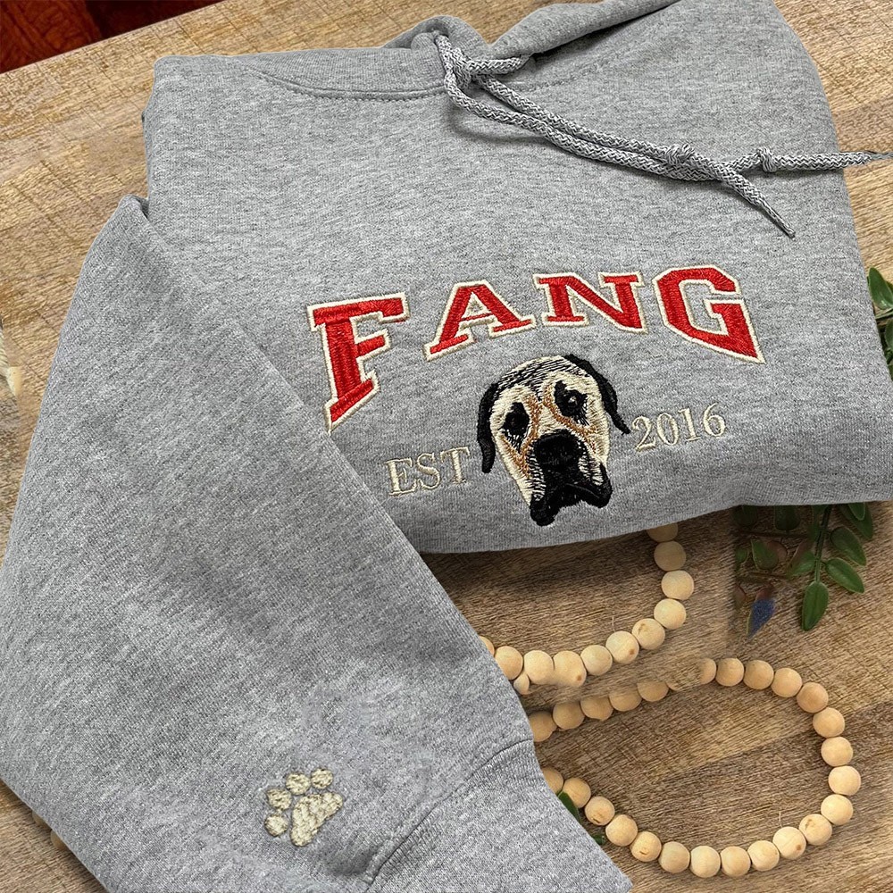 Individuelles Hunde-Sweatshirt mit Hundegesicht darauf, Gedenkgeschenke für Haustierliebhaber, einzigartiges Weihnachtsgeschenk