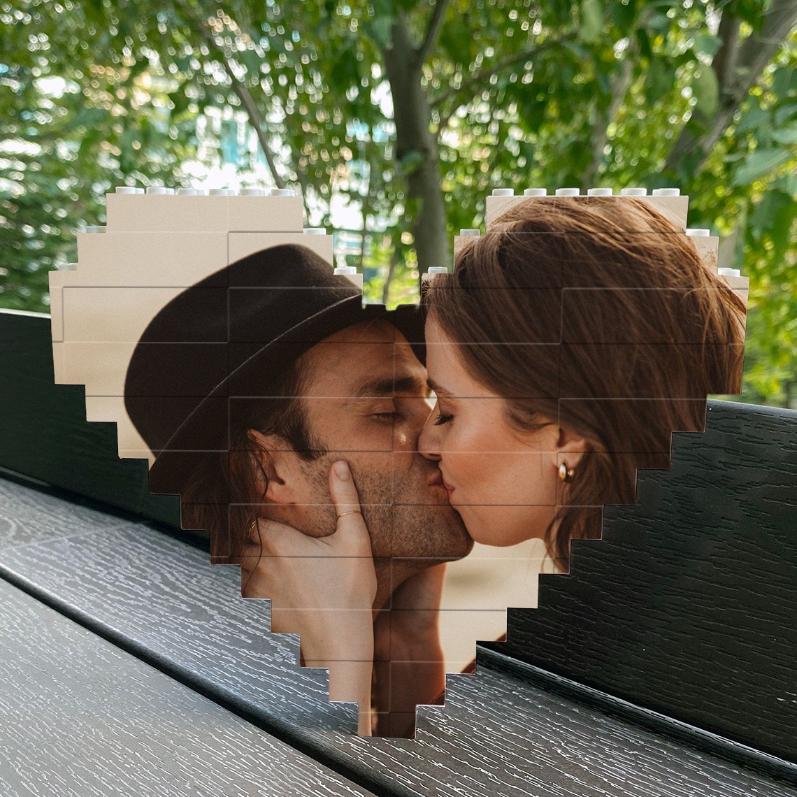 Herz-Foto-Baustein-Puzzle, personalisiertes Andenkengeschenk für Paare, Jubiläumsgeschenke, Valentinstagsgeschenke für die Freundin