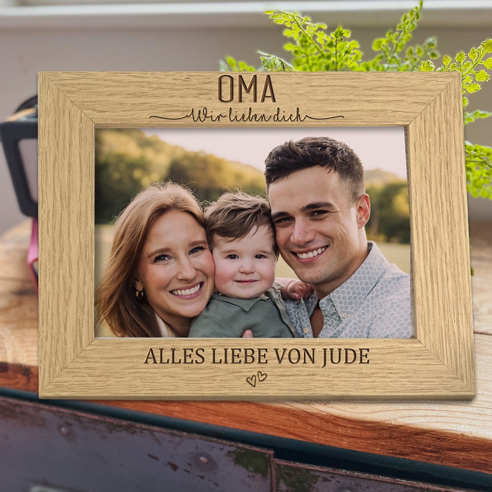 Personalisierte Holzrahmen mit Gravur „Ich liebe dich“ und Namen, einzigartiges Familiengeschenk für neue Mütter, Geburtstagsgeschenk, Muttertagsgeschenk, Schwangerschaftsgeschenk für Mütter.