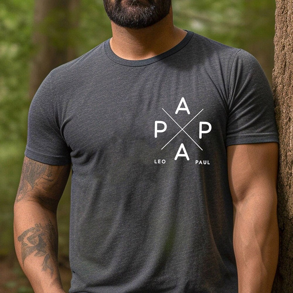 Benutzerdefinierte Papa bestickt Sweatshirt Hoodie T-shirt mit Kinder Namen perfekte Vatertag Geschenkideen