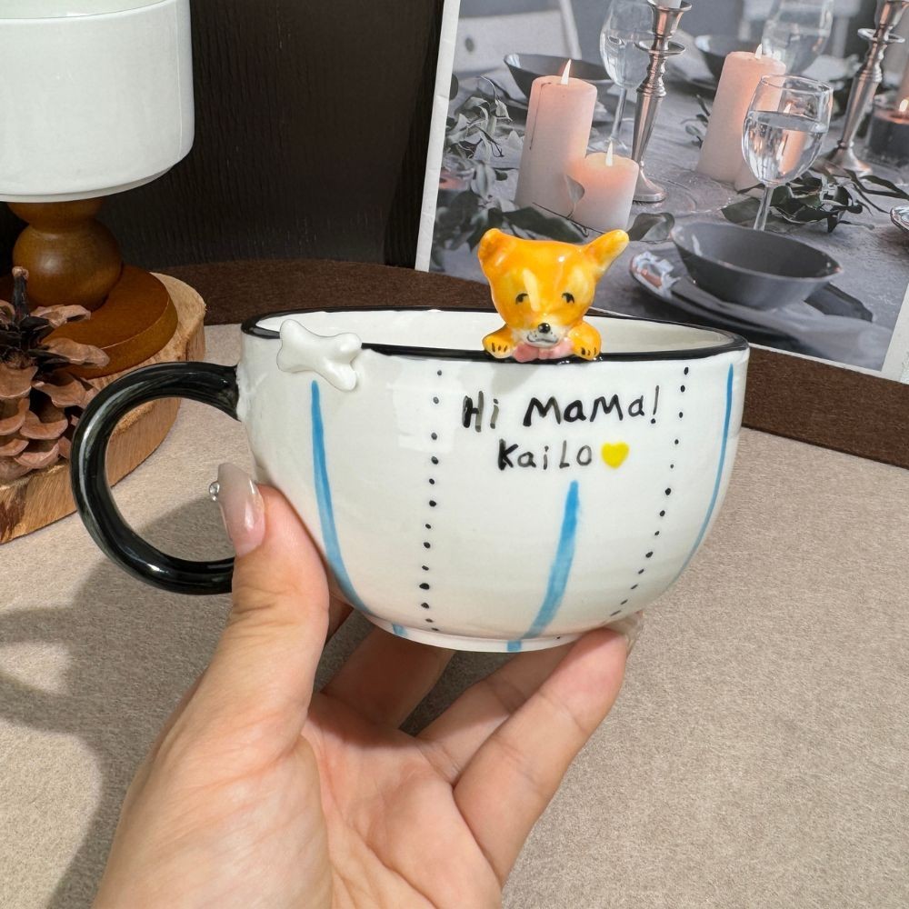 Personalisierte Tasse mit Haustiermotiv, handgefertigte Kaffeetasse, Geschenk für Hundebesitzer, Erinnerungsgeschenk für Tierliebhaber, Valentinstagsgeschenk für sie