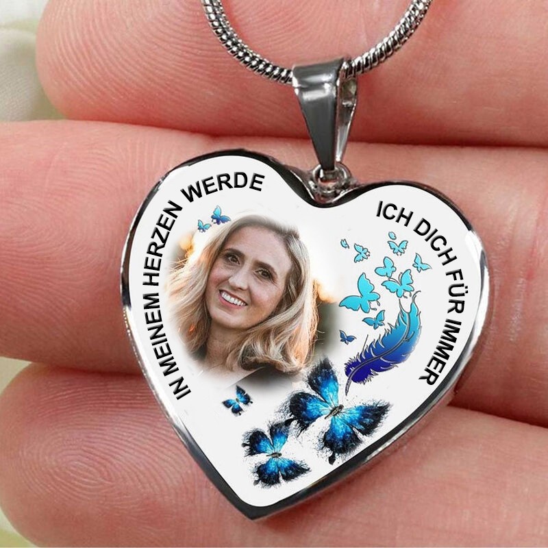Personalisierte herzförmige Erinnerungsfoto-Halskette, einzigartiges, bedeutungsvolles Geschenk für ihre Familie, Erinnerungsgeschenk, Geburtstagsgeschenkideen