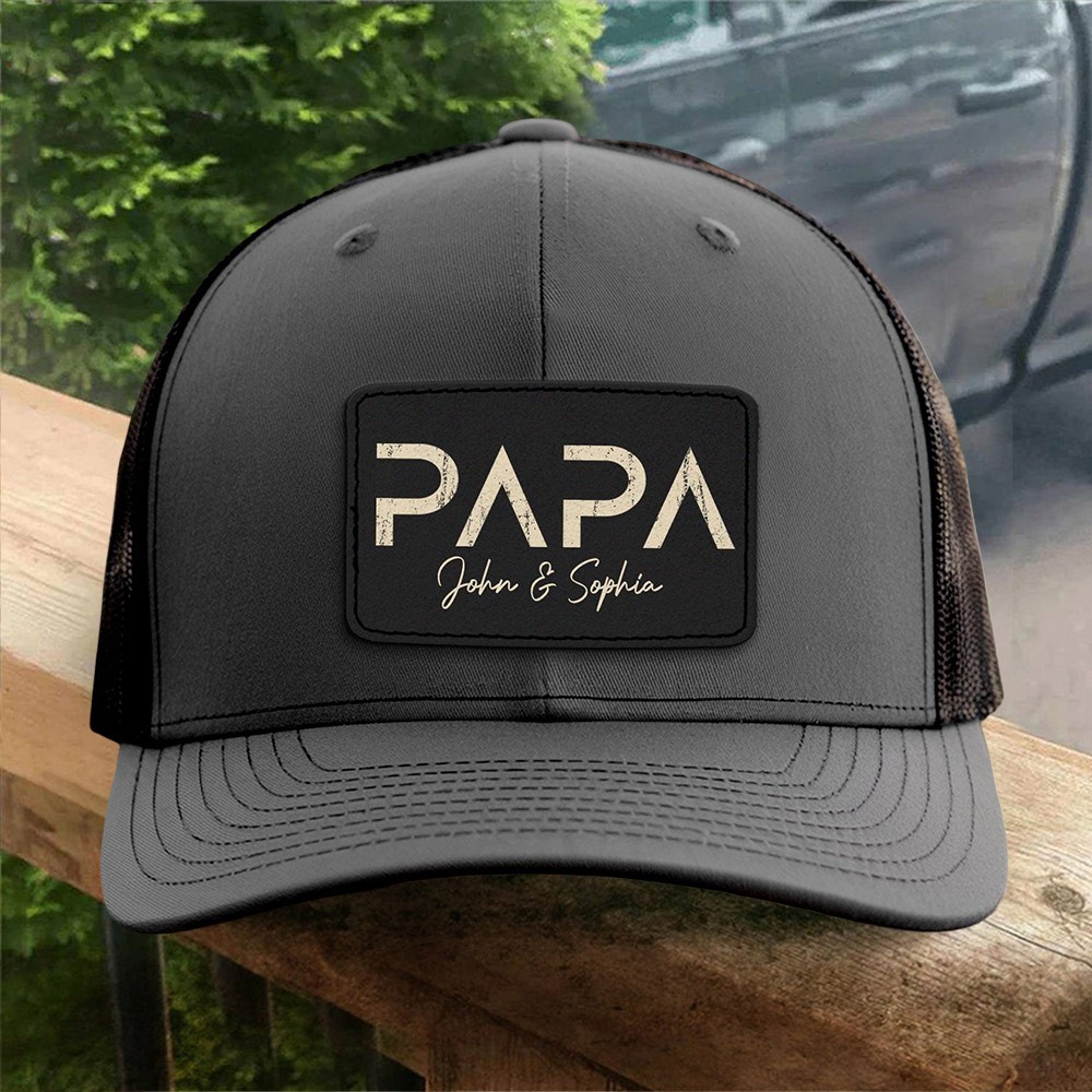Benutzerdefinierte Mütze für Papa, Papamütze mit Kindernamen, Vatertagsgeschenke von Kindern an Papa, Vatertagsmütze, Papa Trucker Mütze, Geschenke für Papa