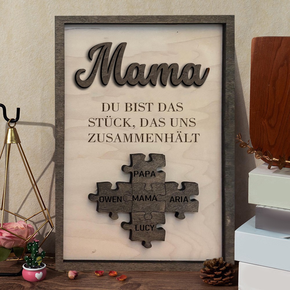 Personalisiertes Puzzleteil-Schild | Geschenke für Mama | Geschenke für Oma | Personalisierte Muttertagsgeschenke | Individuelles Muttertagsgeschenk | Muttertag