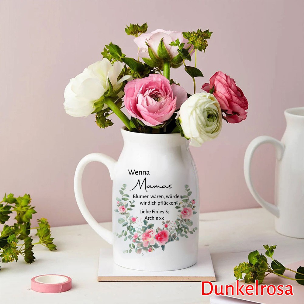 Personalisierter Mamas Garten Geburtsblumen Druck Familienvase mit Kindernamen Geburtstags-Andenken-Geschenk für Mama Oma Muttertag Geschenkideen Einzigartige Mama Schwangerschaftsgeschenke