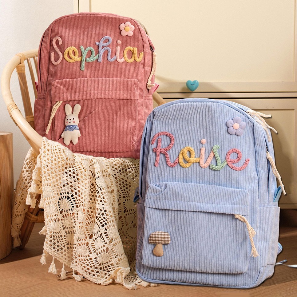 Personalisierter Kinderrucksack mit Namen, individuelle Schultasche für Kleinkinder, Geschenk zum Schulanfang für Kinder, einzigartige Geschenke für Mädchen und Jungen