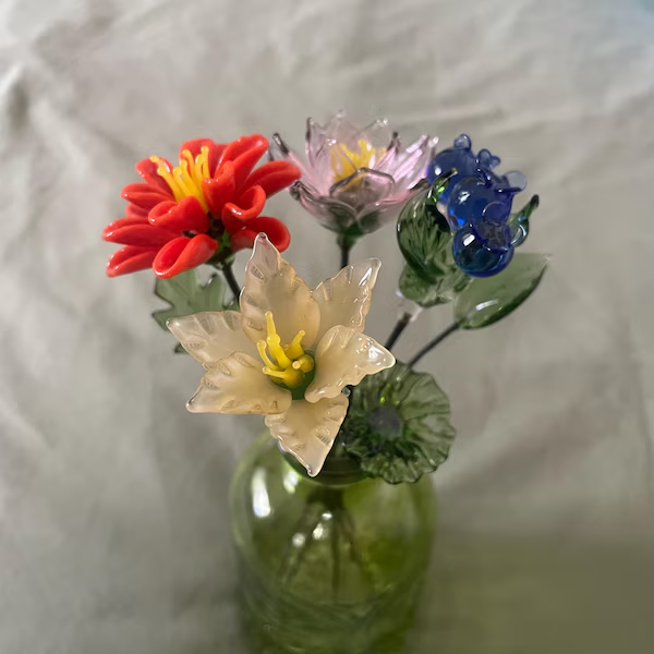 Personalisierte Geburtsmonatsblume aus Glas, einzigartige Geschenke für Mama, Oma, Geschenkideen zum Muttertag