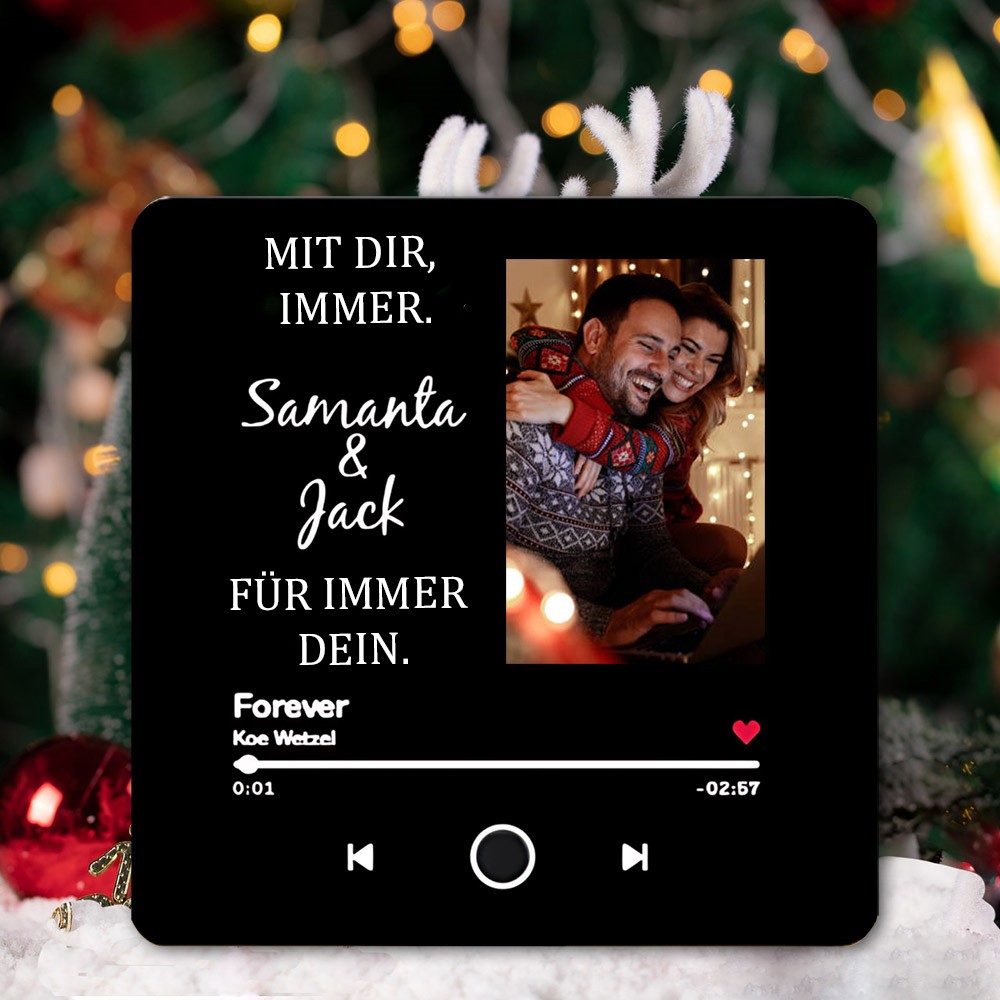 Personalisierter Kühlschrankmagnet mit Spotify-Foto und Musikalbum, individueller Kühlschrankmagnet für Paare, Jubiläumsgeschenk, Weihnachtsgeschenke