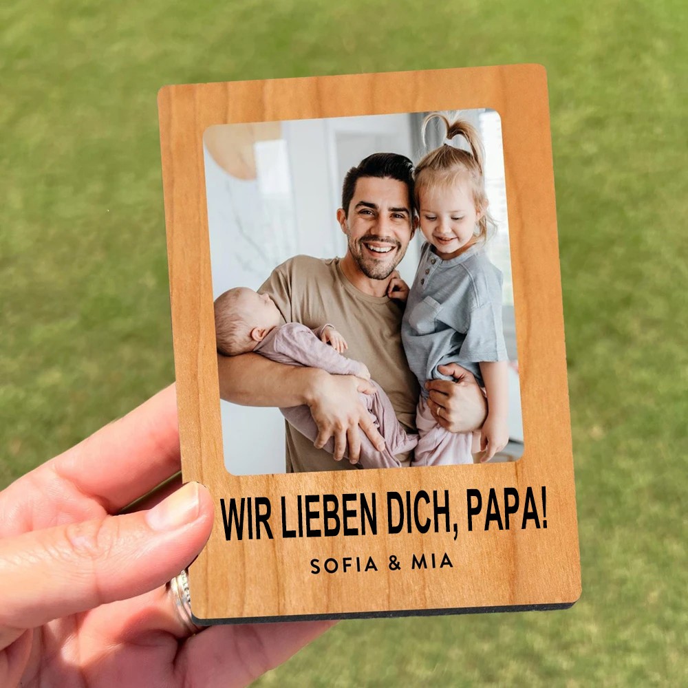 Personalisierter Kühlschrank-Fotomagnet für Papa, individueller Fotomagnet für Opa, einzigartiger Weltraum-Fotorahmen-Magnet, Geschenk für Papa, Vatertagsgeschenk