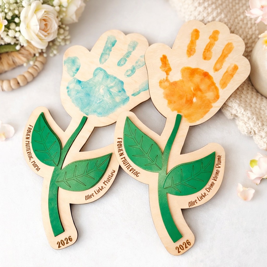 Erstes Muttertags-DIY-Handabdruckschild – Einzigartiges Geschenk für Mama – Muttertagsgeschenke