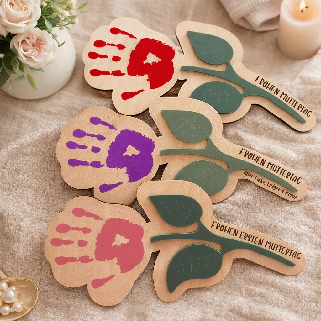 Erstes Muttertags-DIY-Handabdruckschild – Einzigartiges Geschenk für Mama – Muttertagsgeschenke