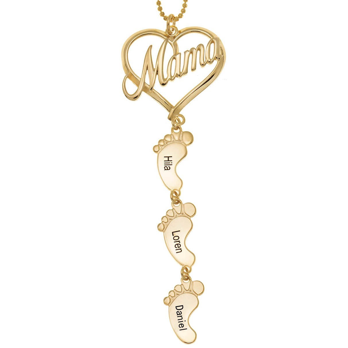 Personalisierte Baby Füße Anhänger Namen Halskette Familie Andenken Geschenk für Mama Oma