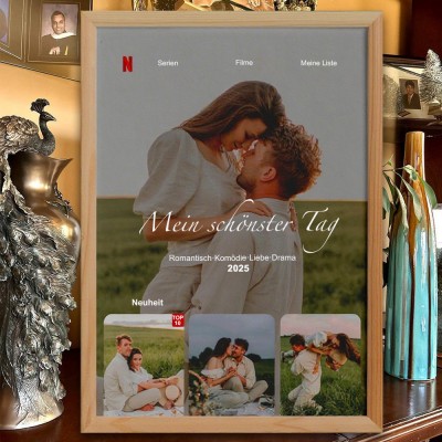 Personalisiertes Filmposter, individuelles Poster, anpassbare Filmposter-Vorlage, Heimdekor, Schlafzimmer-Wandkunst-Dekor, Valentinstagsgeschenk