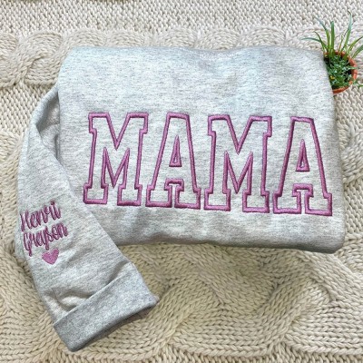 Personalisiertes, besticktes Sweatshirt mit Kapuze für Mama – Einzigartiges Geschenk für Mutter und Großmutter – Geschenkideen zu Weihnachten