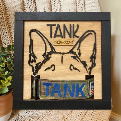 Individuell gestaltete Gedenkhalsbänder mit Hundeohrkontur – Geschenkideen für Tierliebhaber